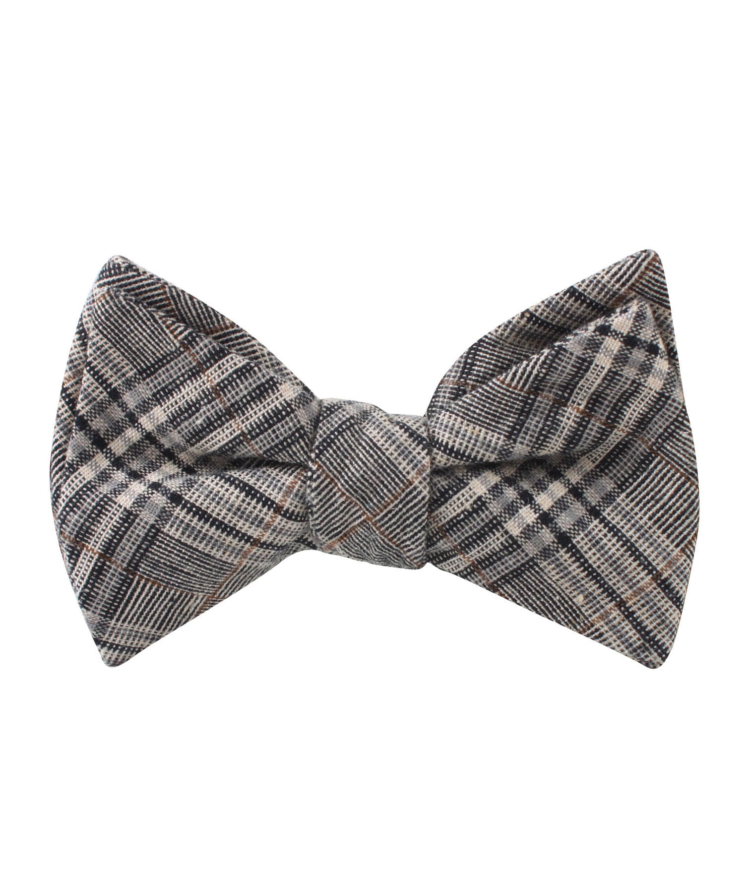 Gray Glenurquhart Linen Self Bow Tie