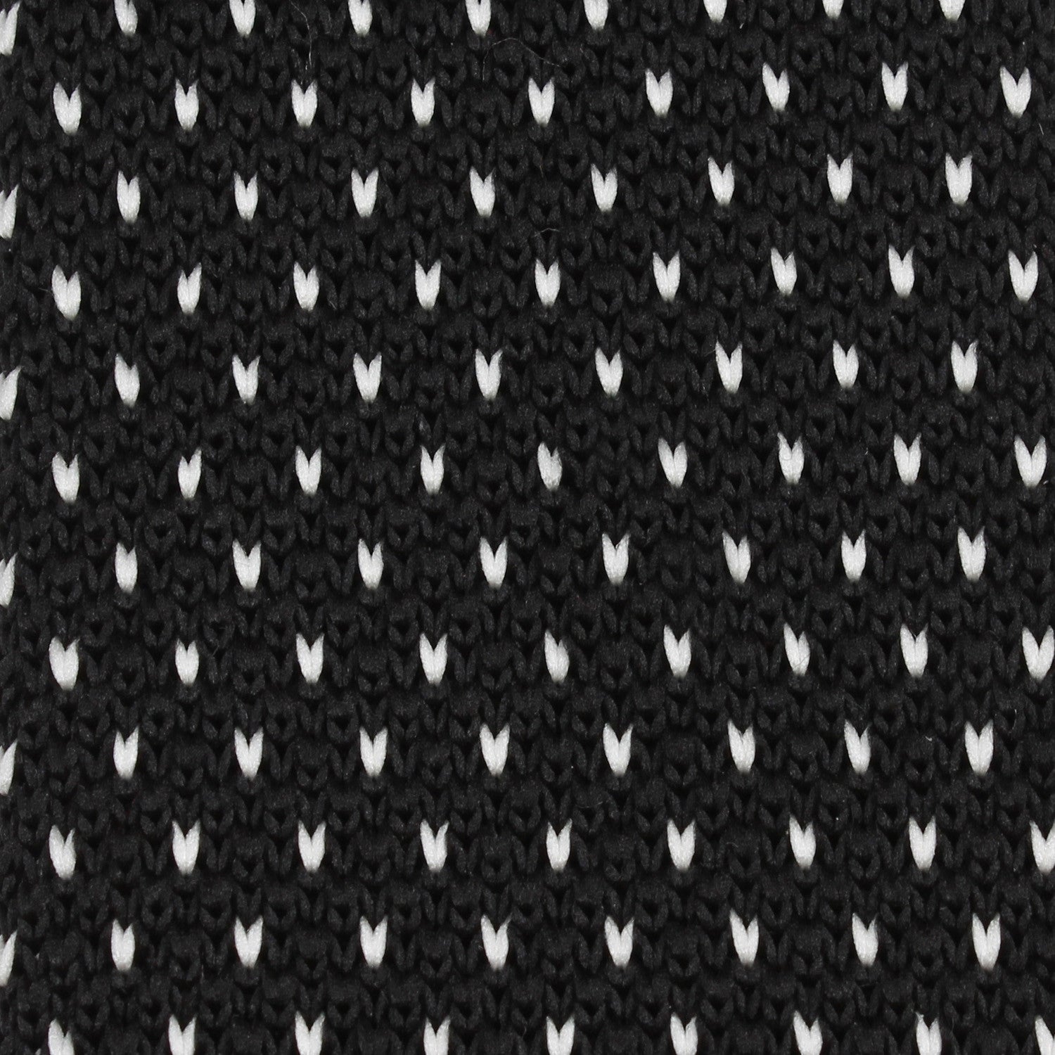 Black & White Pattern Knitted Tie