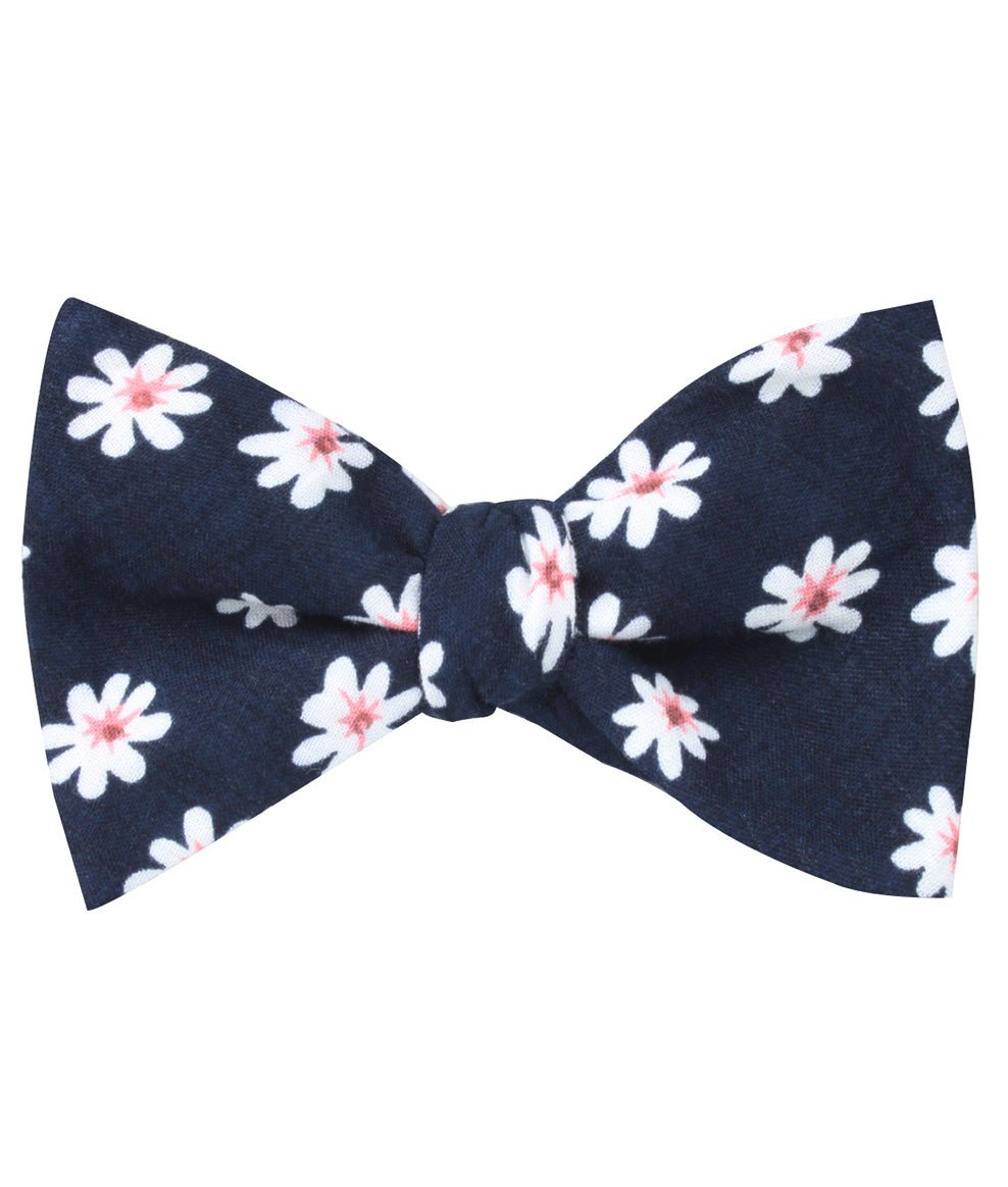 Jamaican White Flower Self Bow Tie