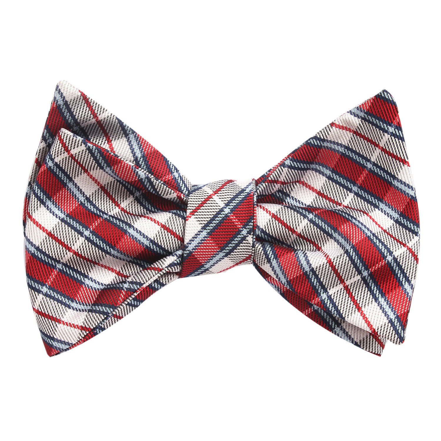 Tango Maroon with Blue Stripes Self Tie Bow Tie