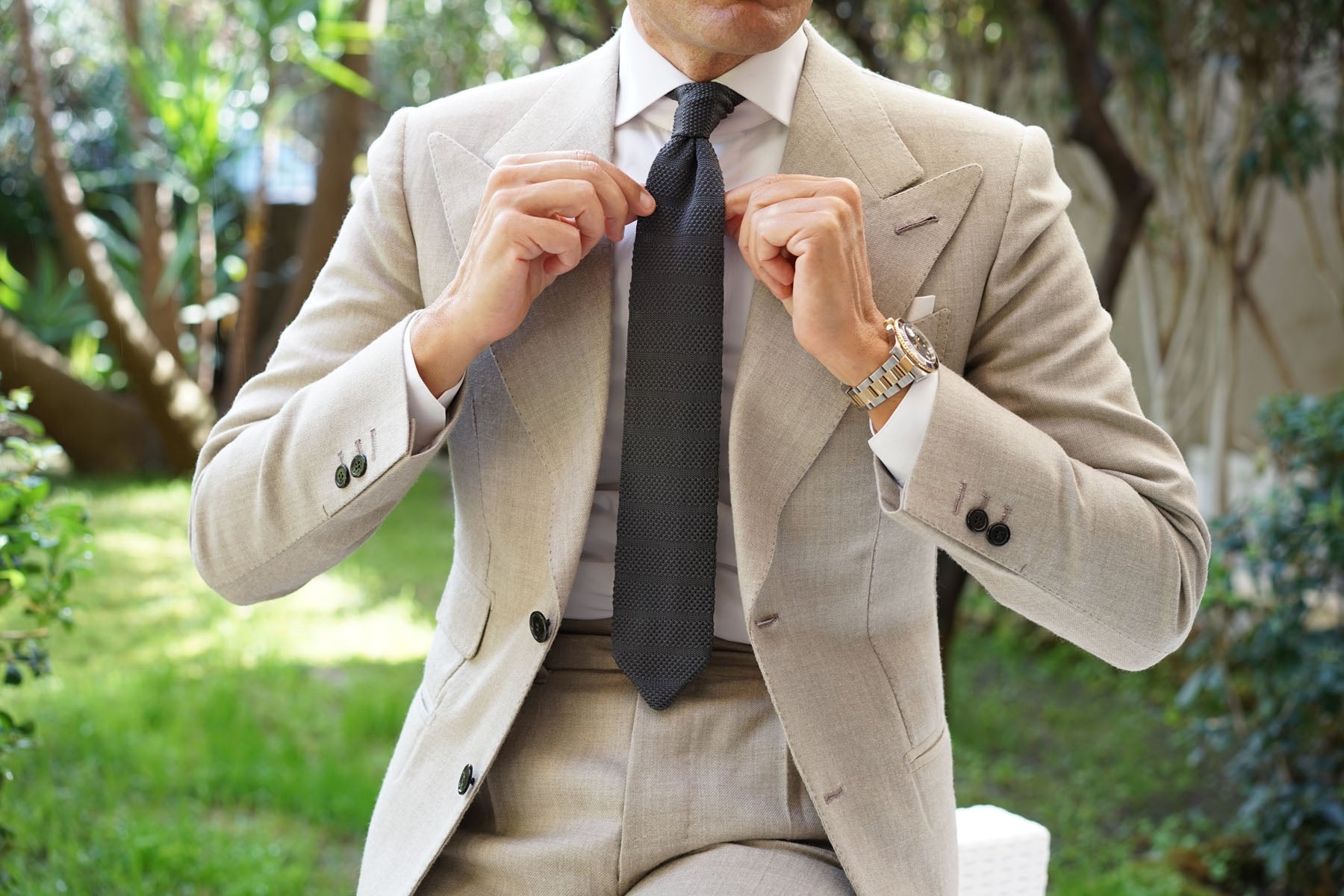 Alaskan Grey Knitted Tie