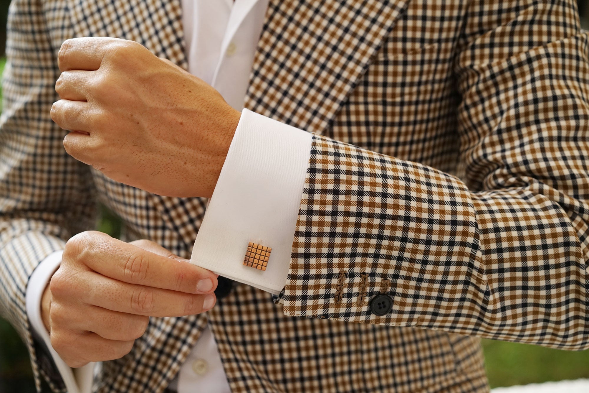 Silver Button Cufflinks