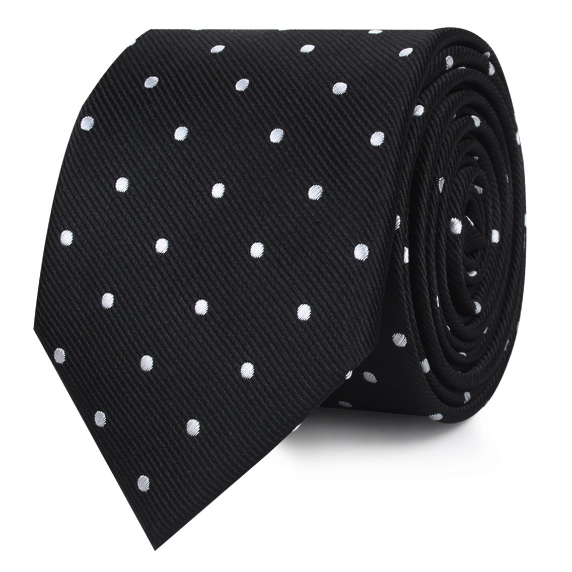 Bond Black Polka Dots Skinny Tie