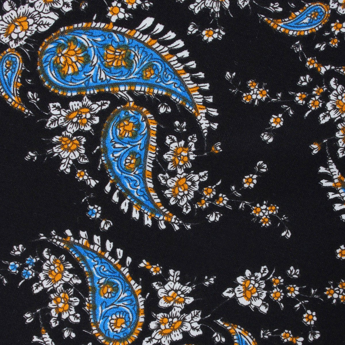 Venetian Lagoon Blue Paisley Self Bow Tie