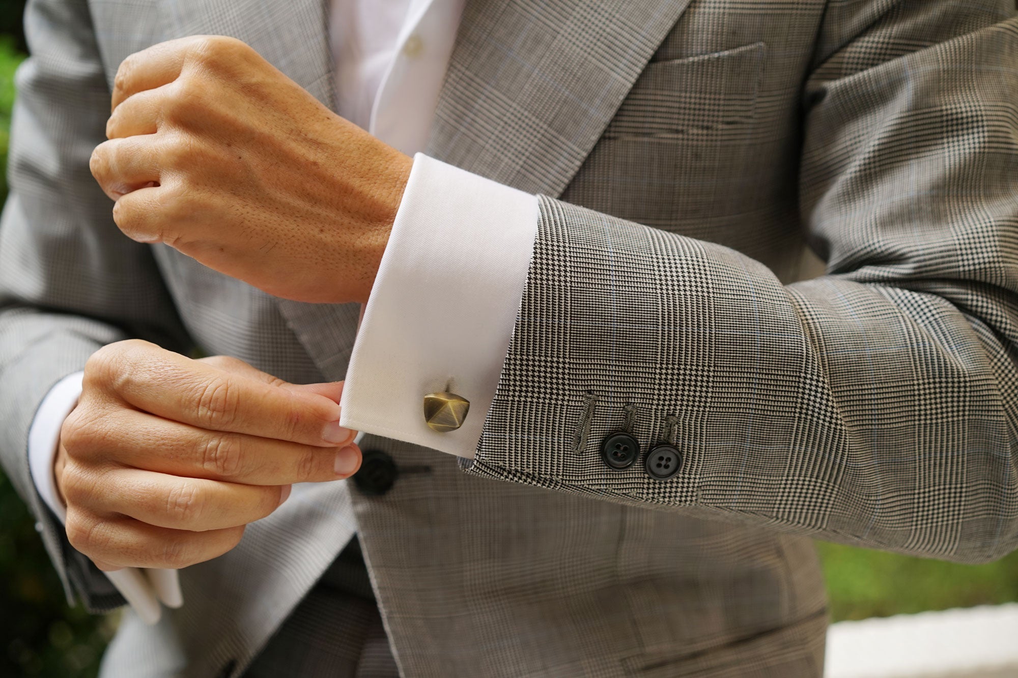 Great Khan Antique Brass Cufflinks