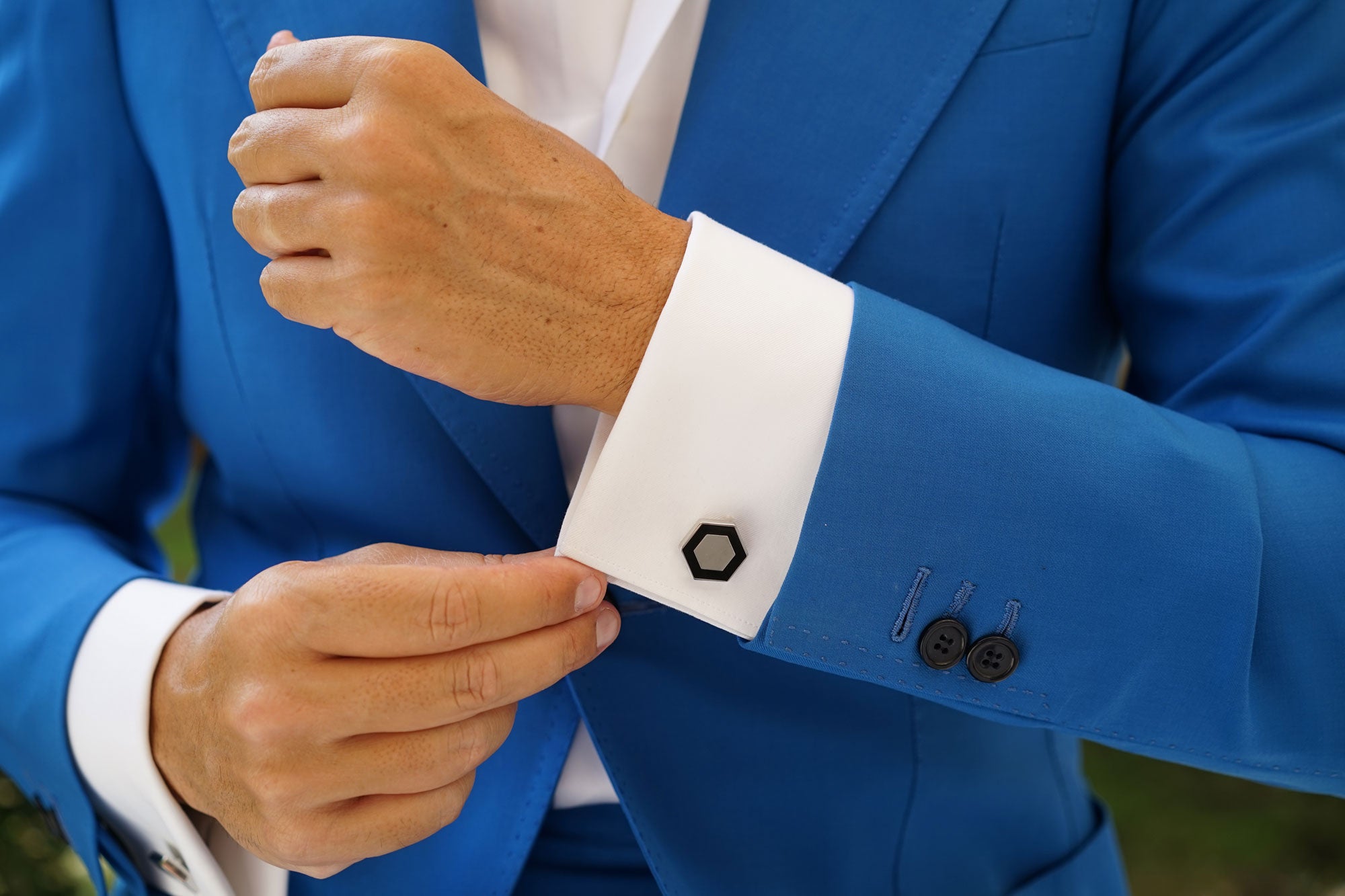 Bermuda Hexagon Cufflinks