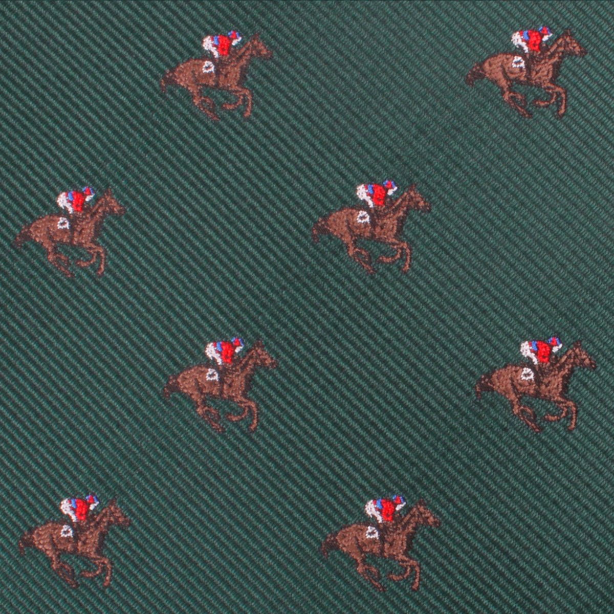 Fabric Swatch (Y116) - Green Victory Racehorse