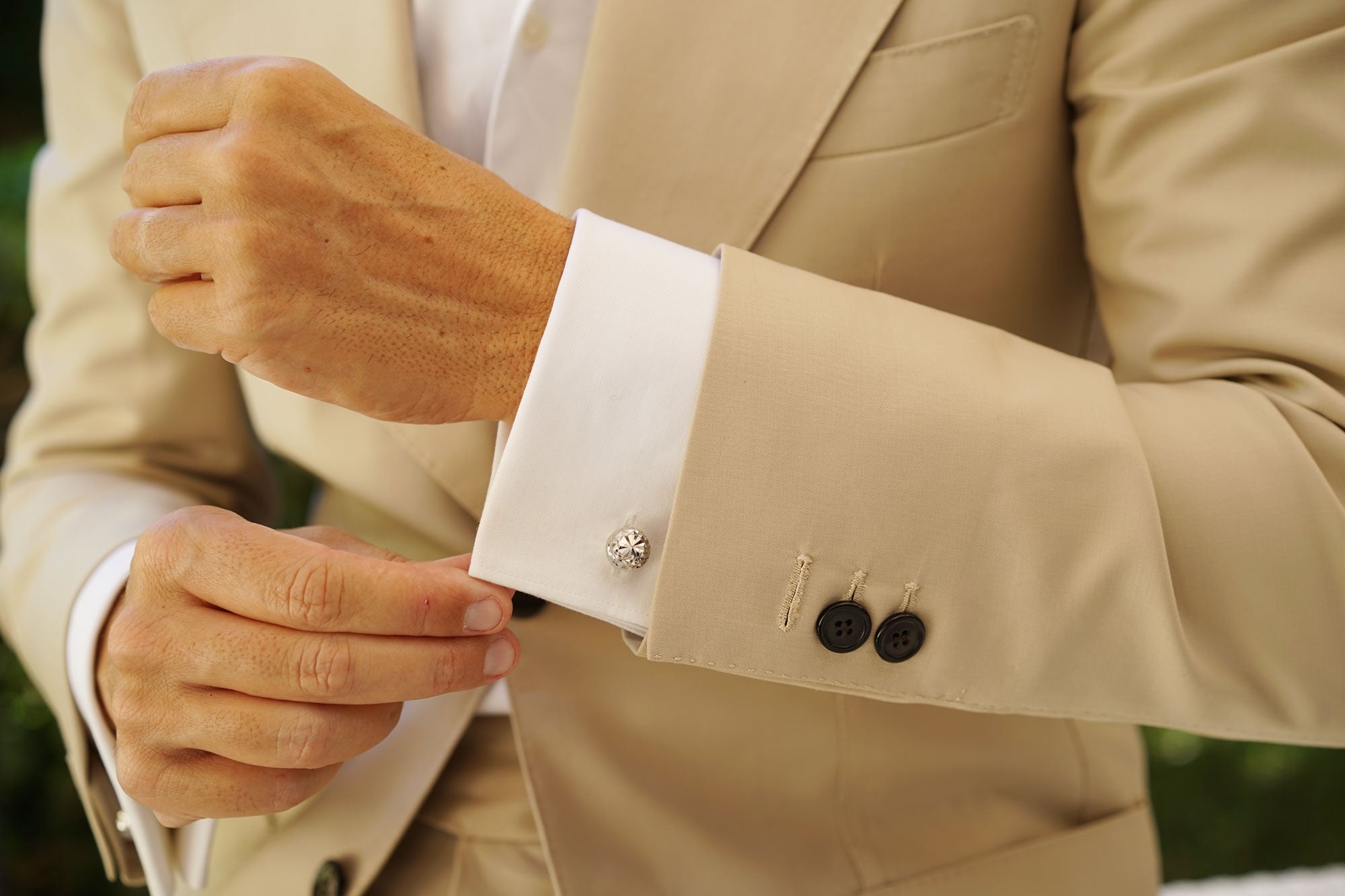 Silver Wrecking Ball Cufflinks