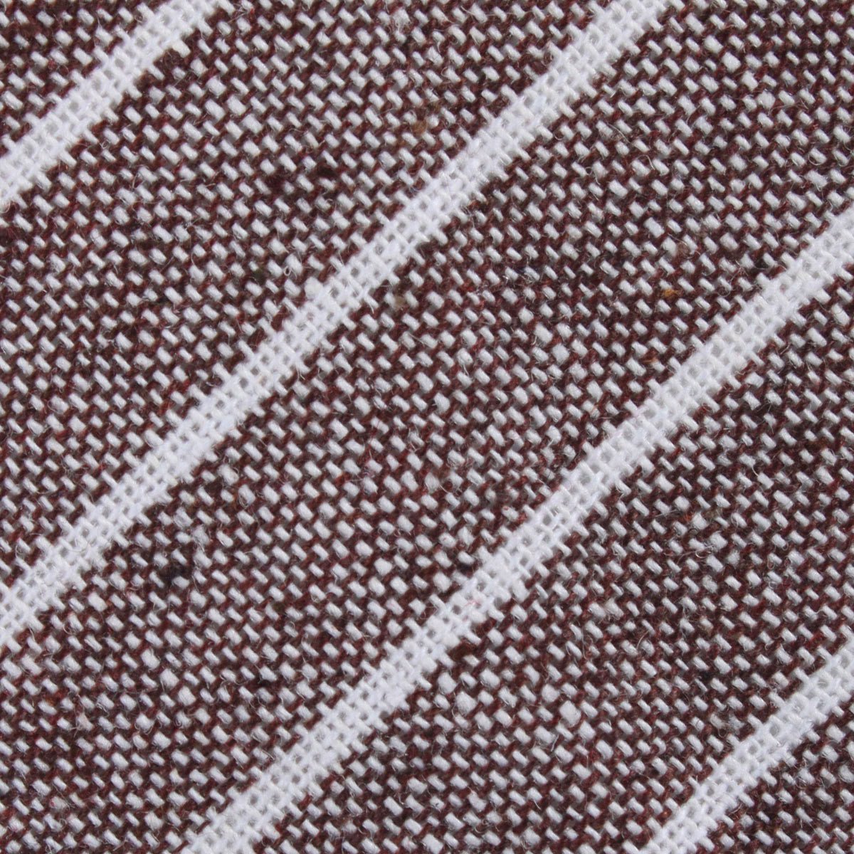 Mocha Brown Pinstripe Linen Tie