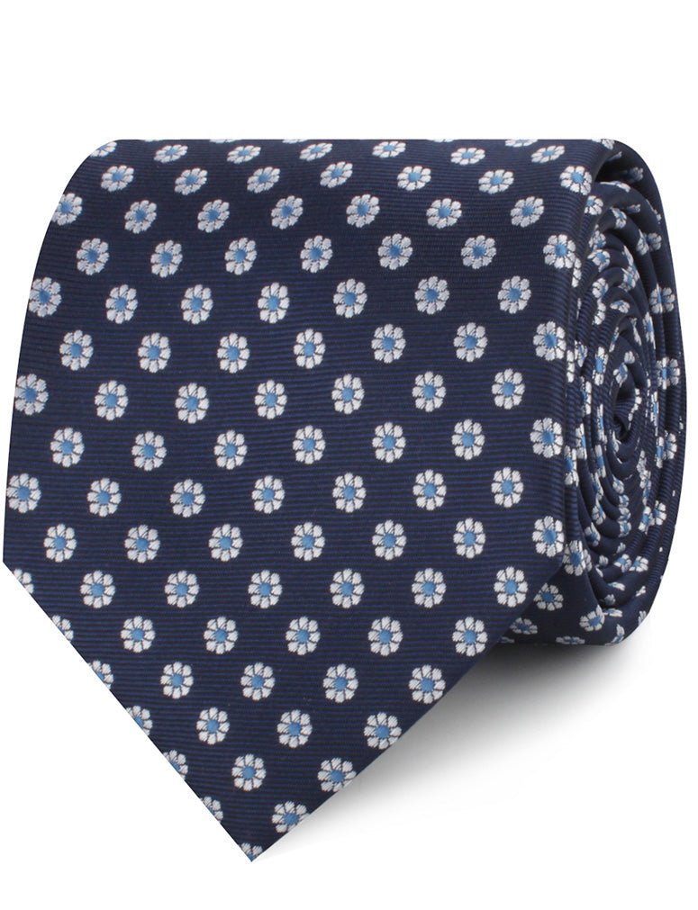 Fiori Blu Floral Necktie