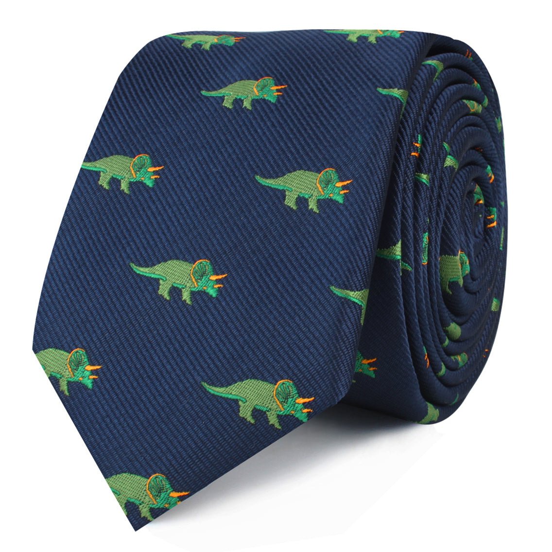 Triceratops Dinosaur Skinny Tie