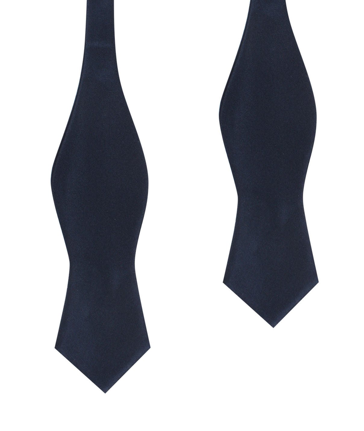 Navy Blue Self Tie Diamond Tip Bow Tie