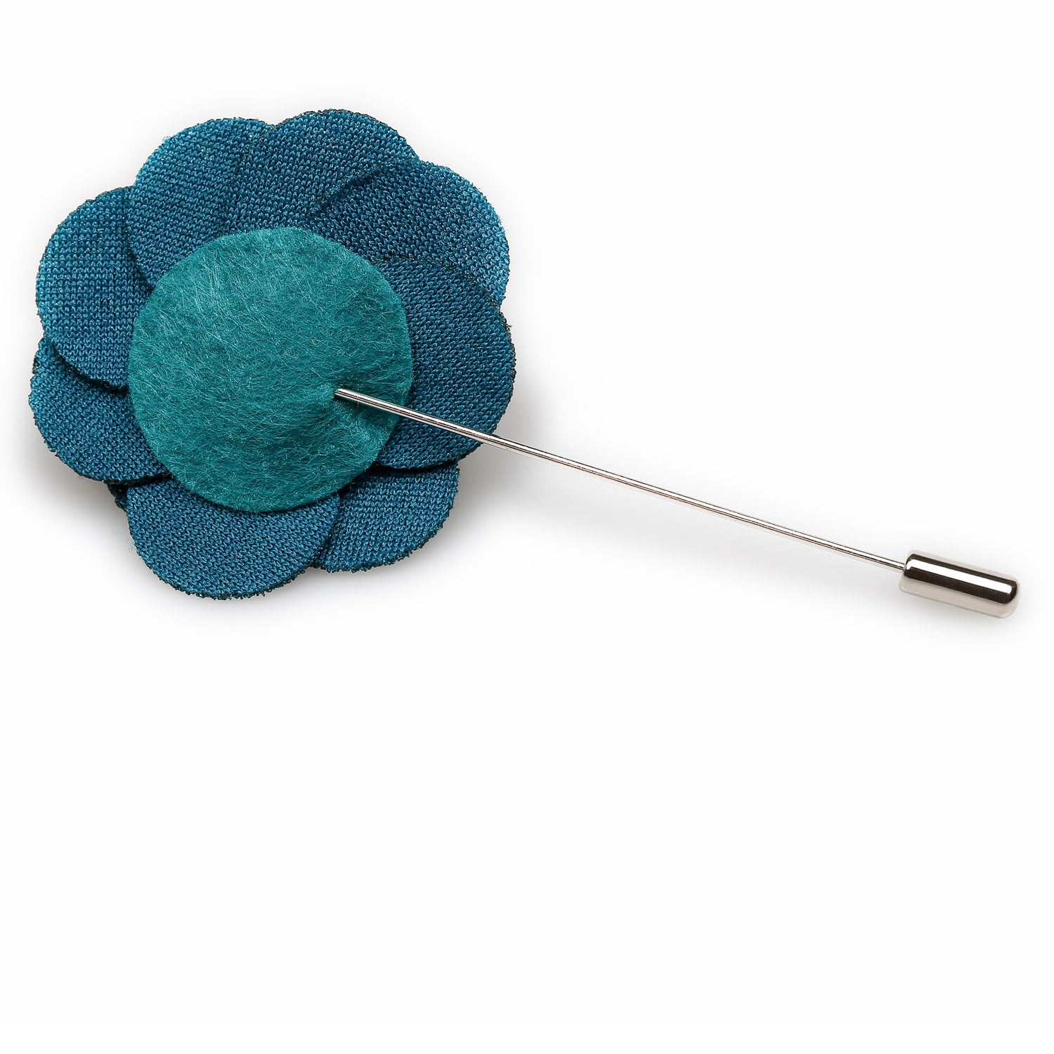 Teal Lapel Flower