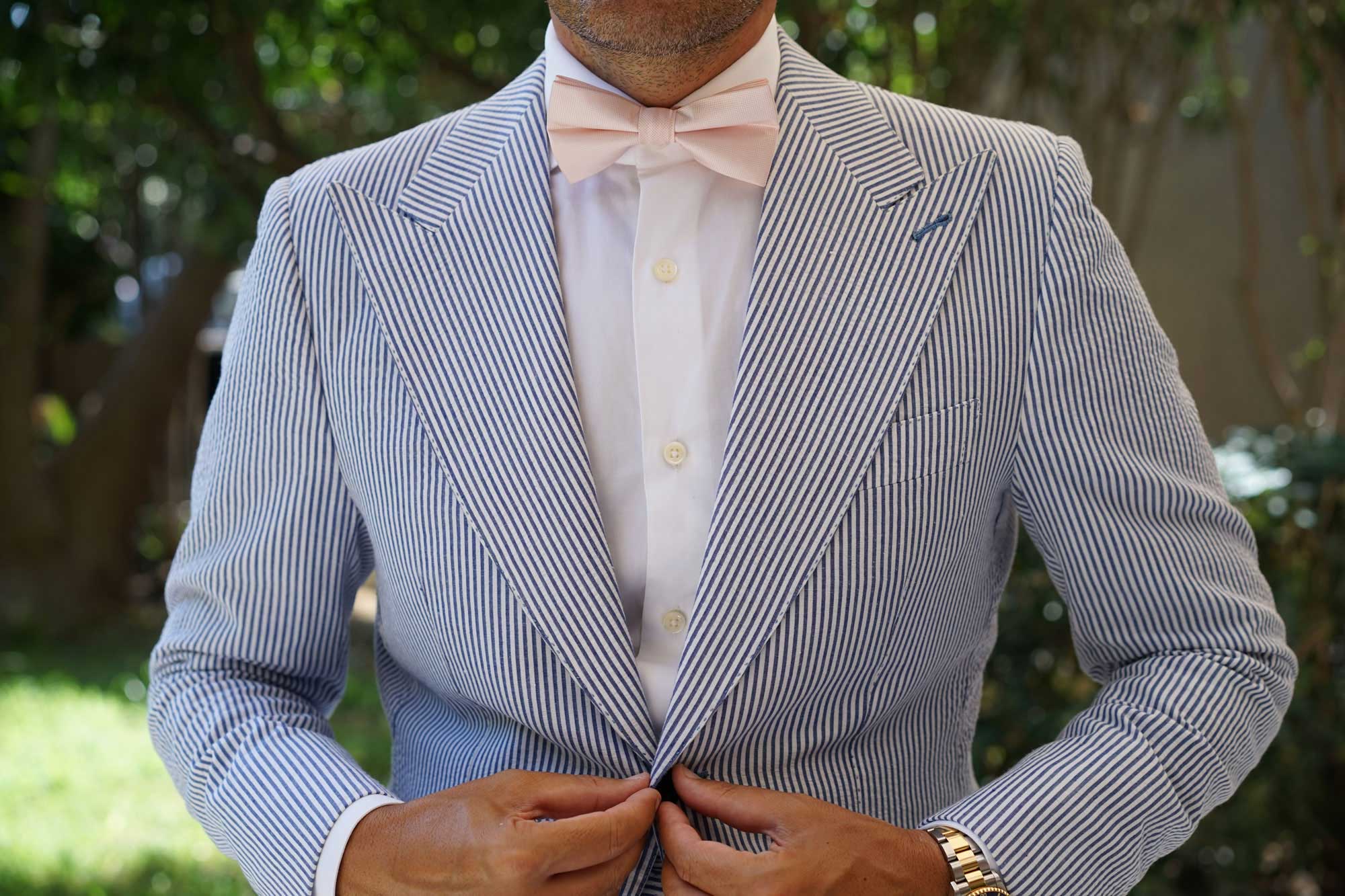 Liege Blush Pink Diamond Bow Tie