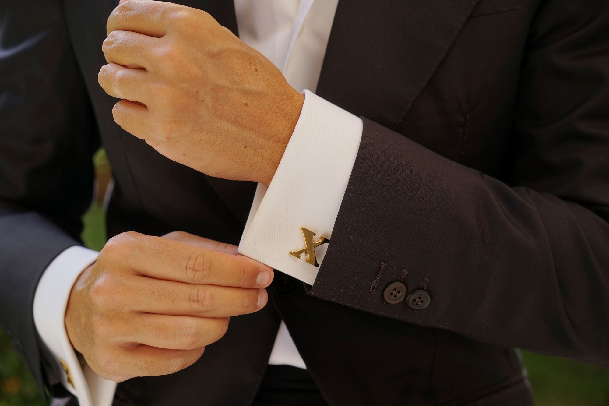 Letter X Gold Cufflinks