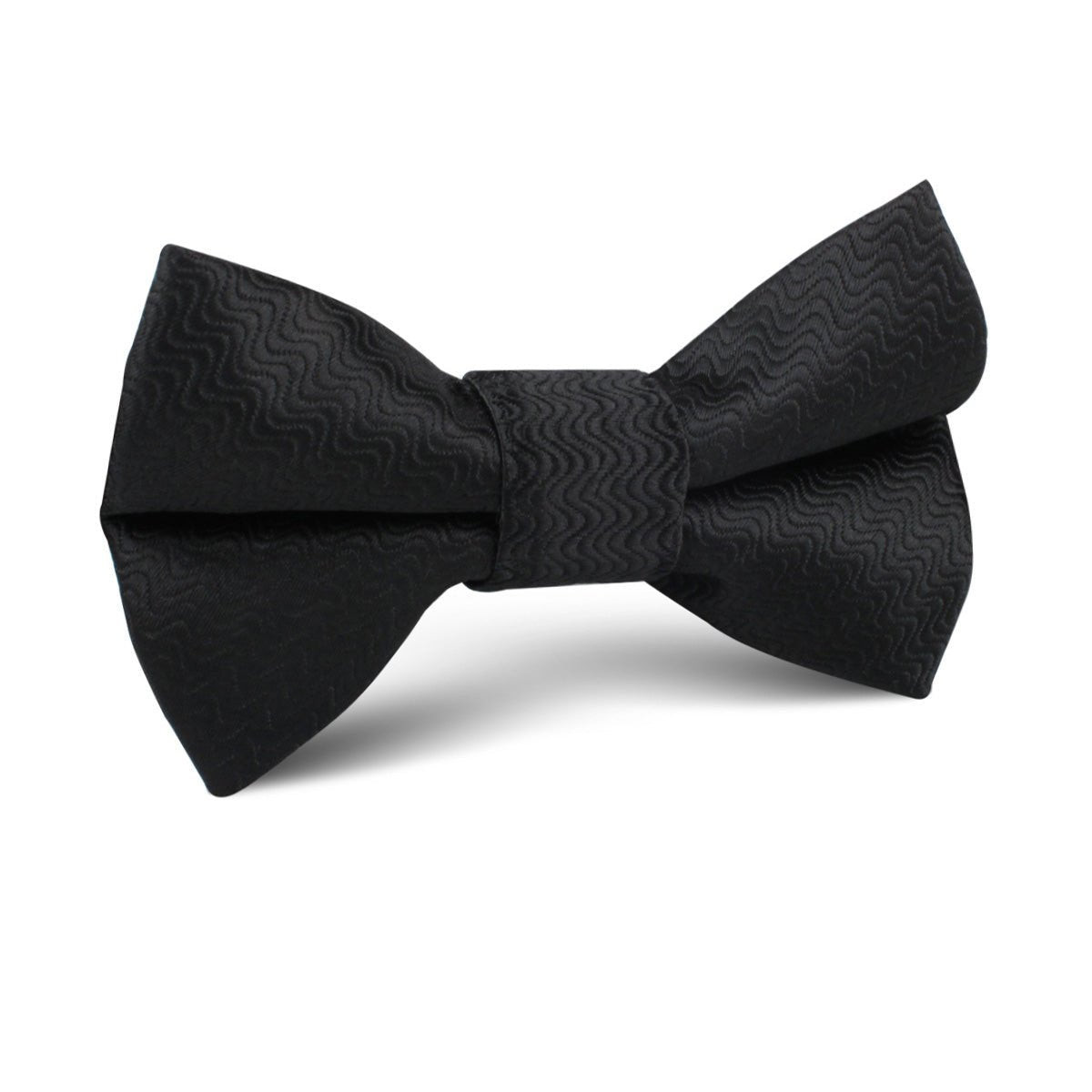 Black Midnight Rippling Sand Kids Bow Tie