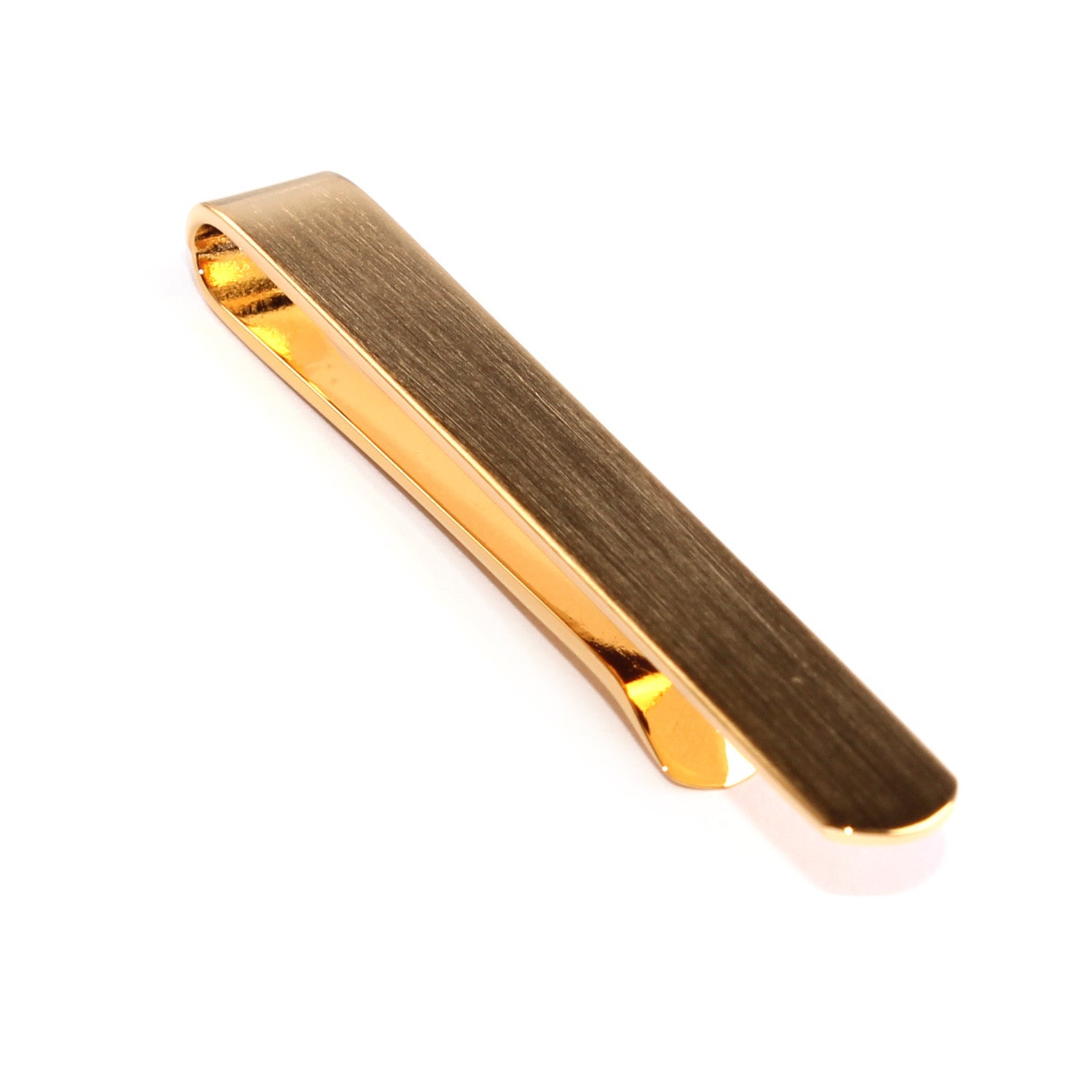 Brushed Gold Round Clasp Tie Bar