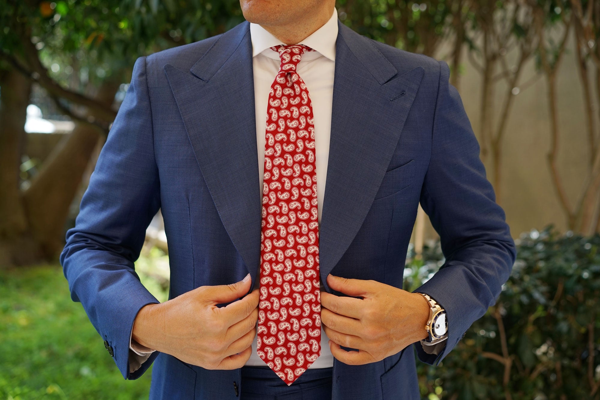 Danielre Red Paisley Necktie