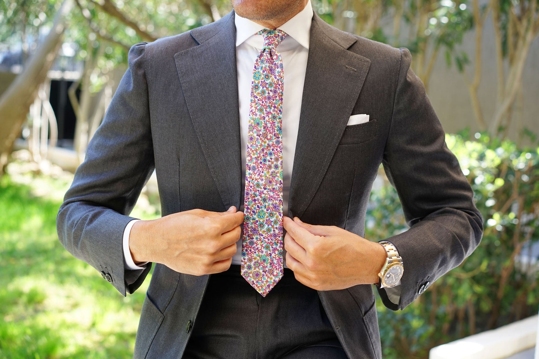 Sant Apollinare Floral Skinny Tie