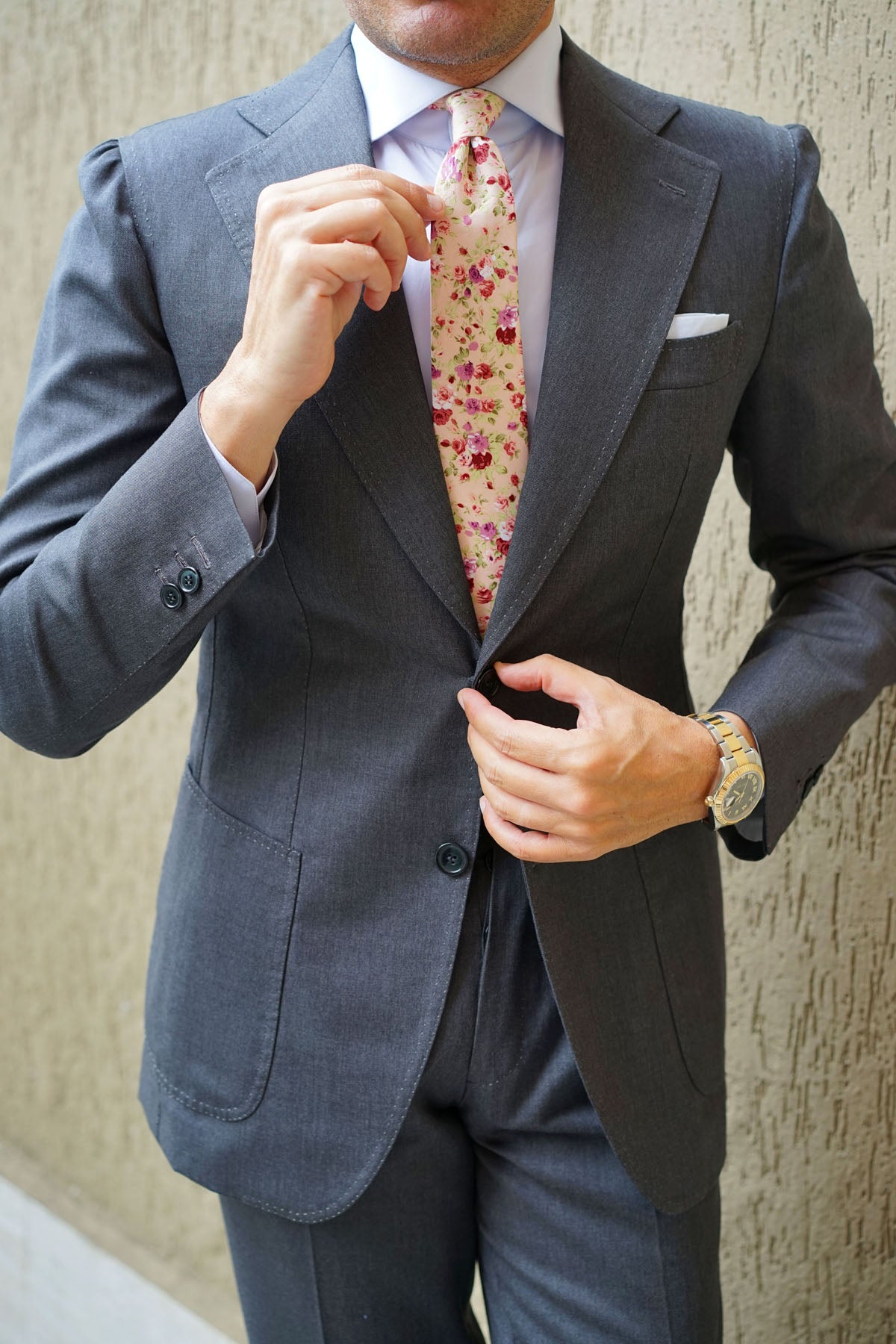 Les lysées Floral Skinny Tie