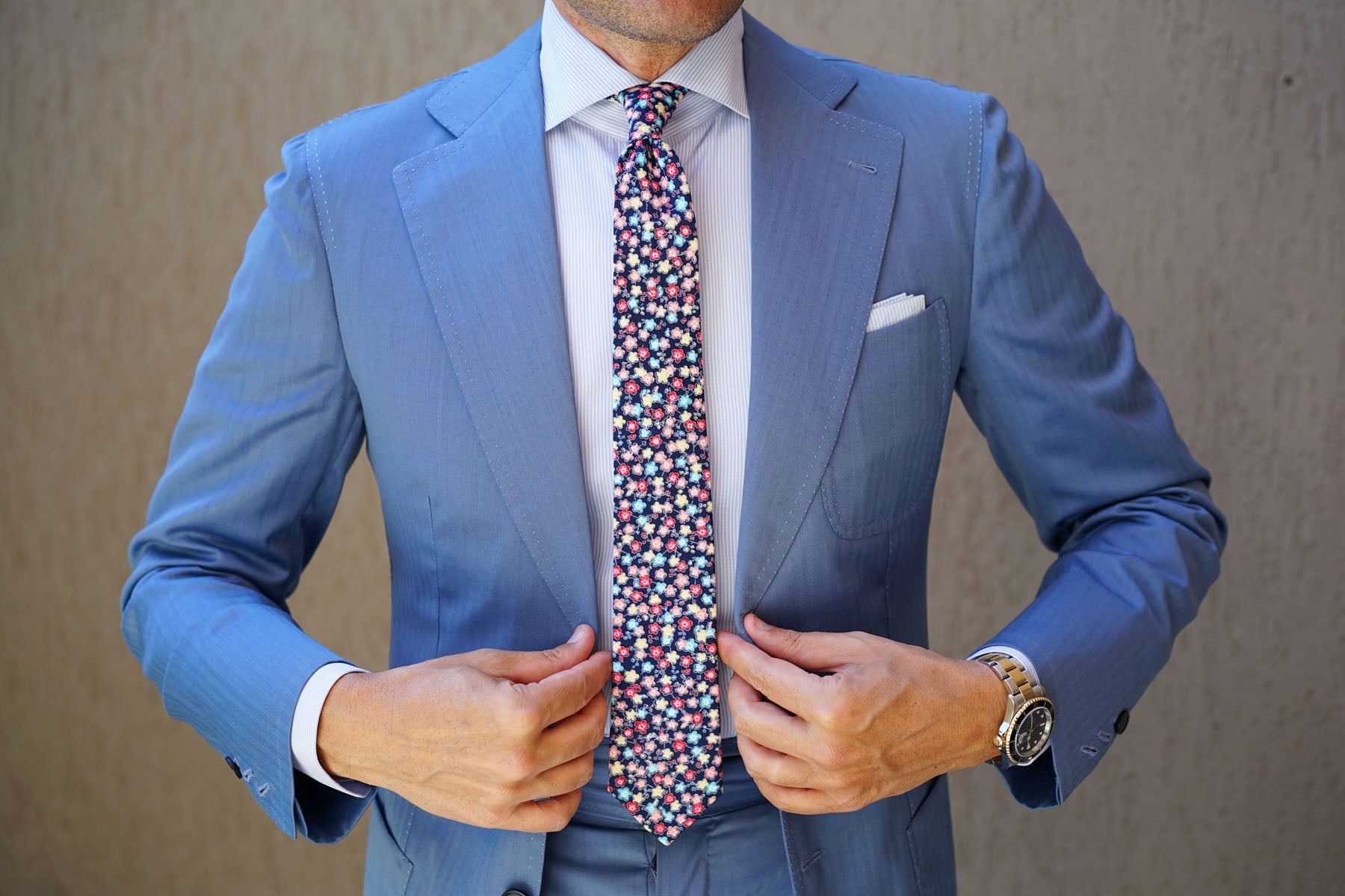 Manama Flower Skinny Tie