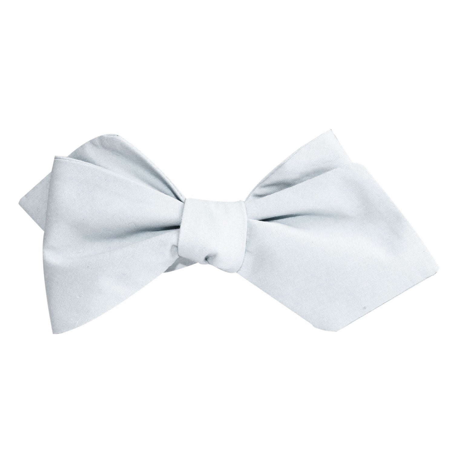 Alice Blue Cotton Self Tie Diamond Bow Tie