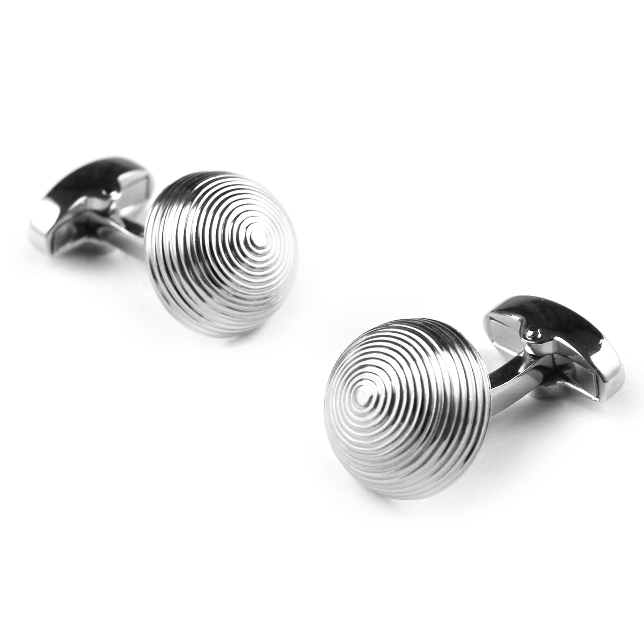 Silver Etched Cufflinks