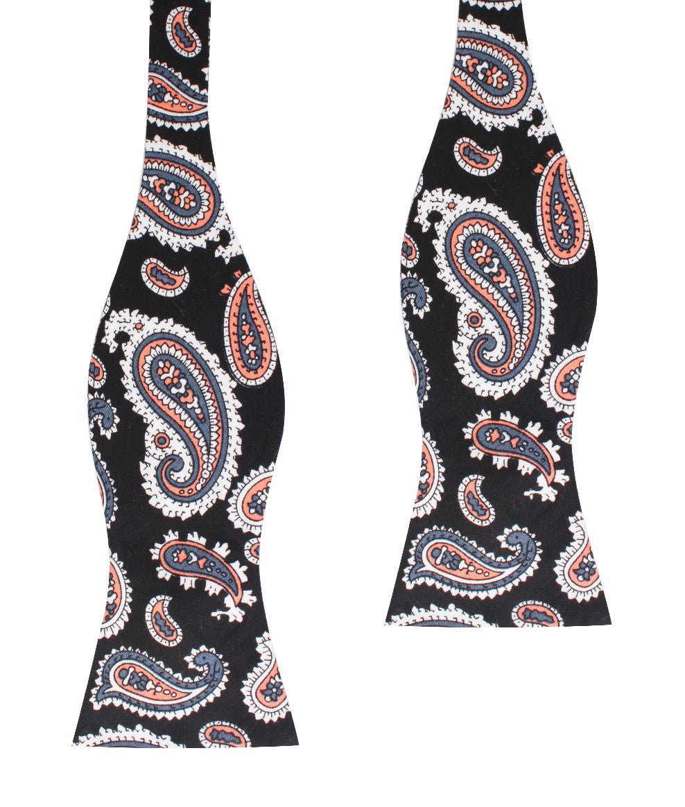 Levanzo Coral Paisley Self Bow Tie