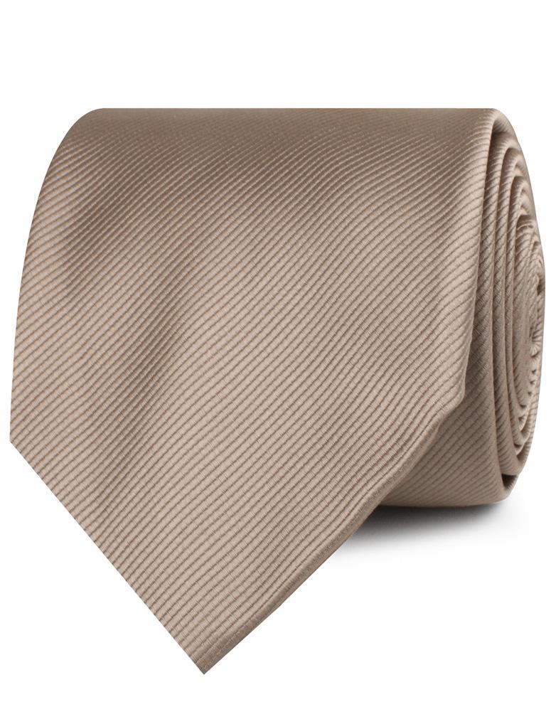 Dune Beige Brown Twill Necktie