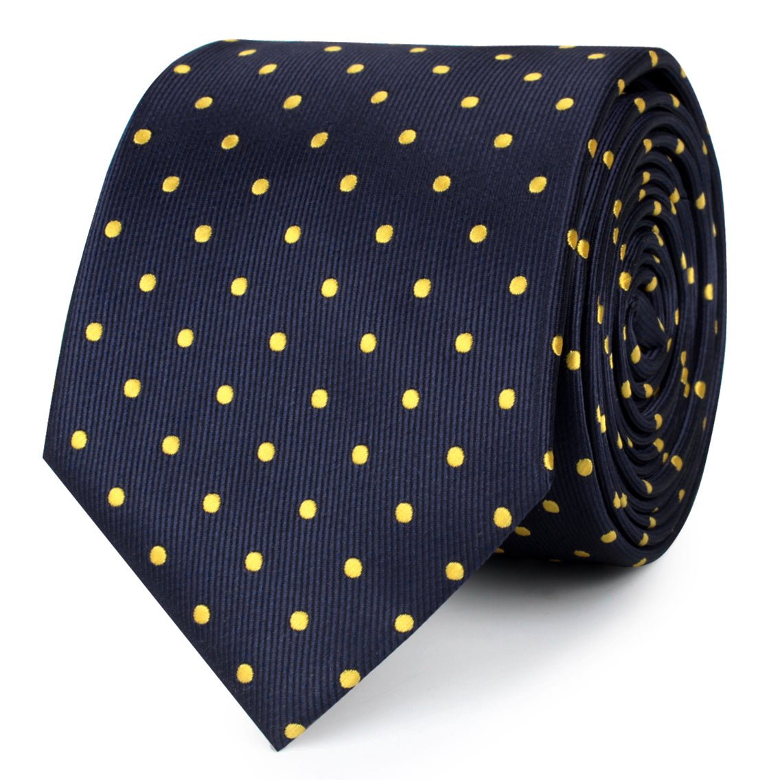 Mr Churchill Yellow Dots Skinny Tie