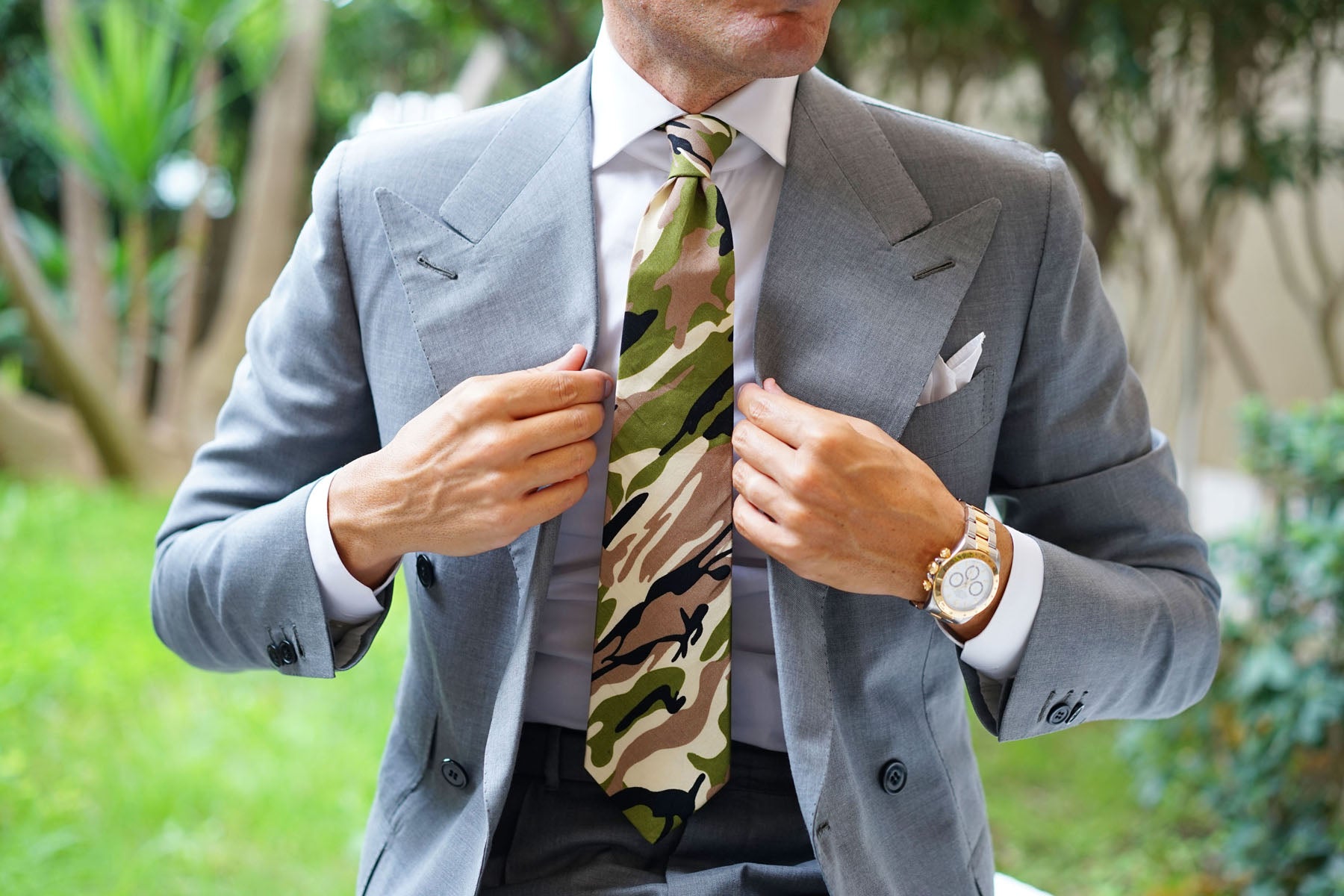 Jungle Green Camo Tie