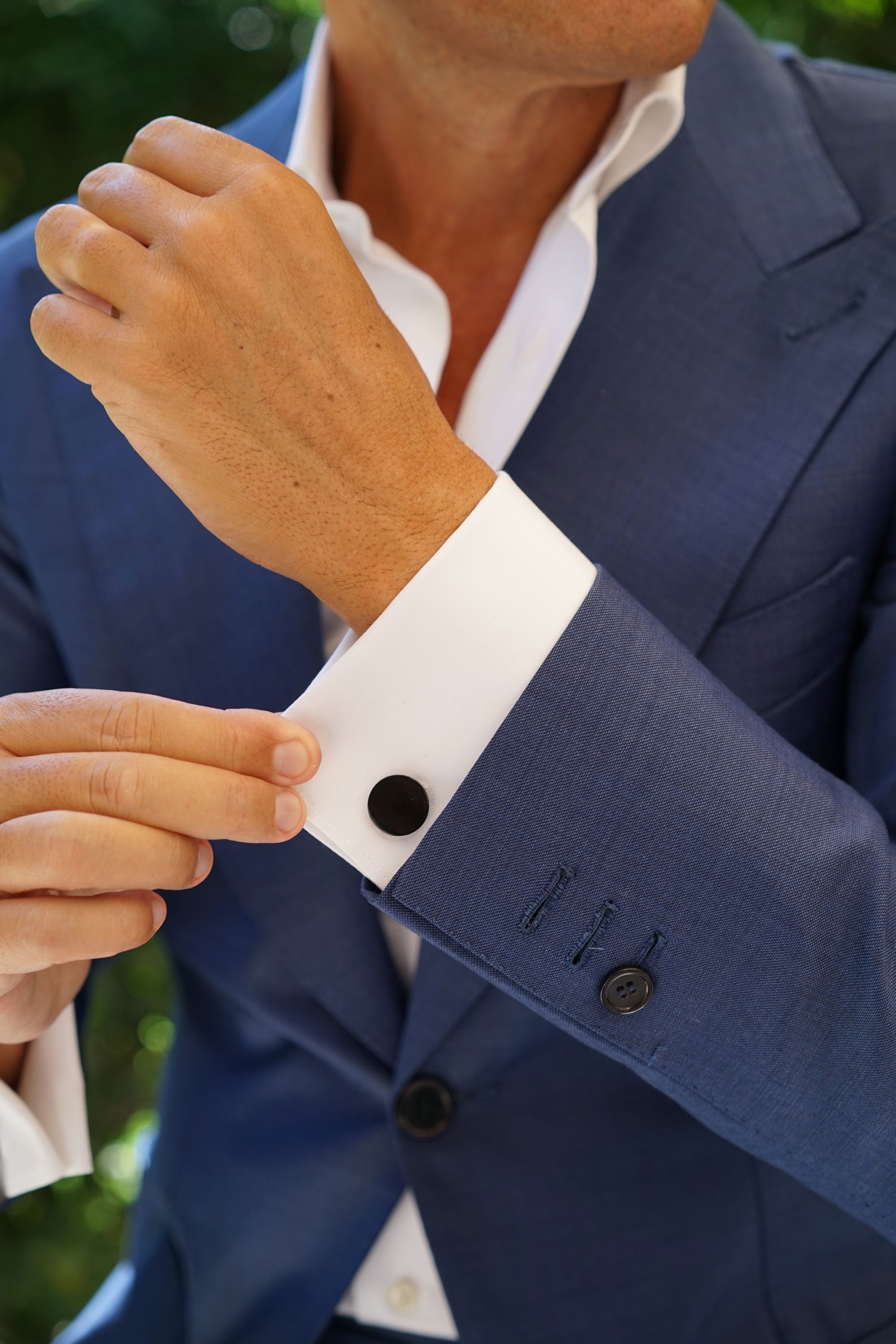 Wiseman Black and Gold Cufflinks