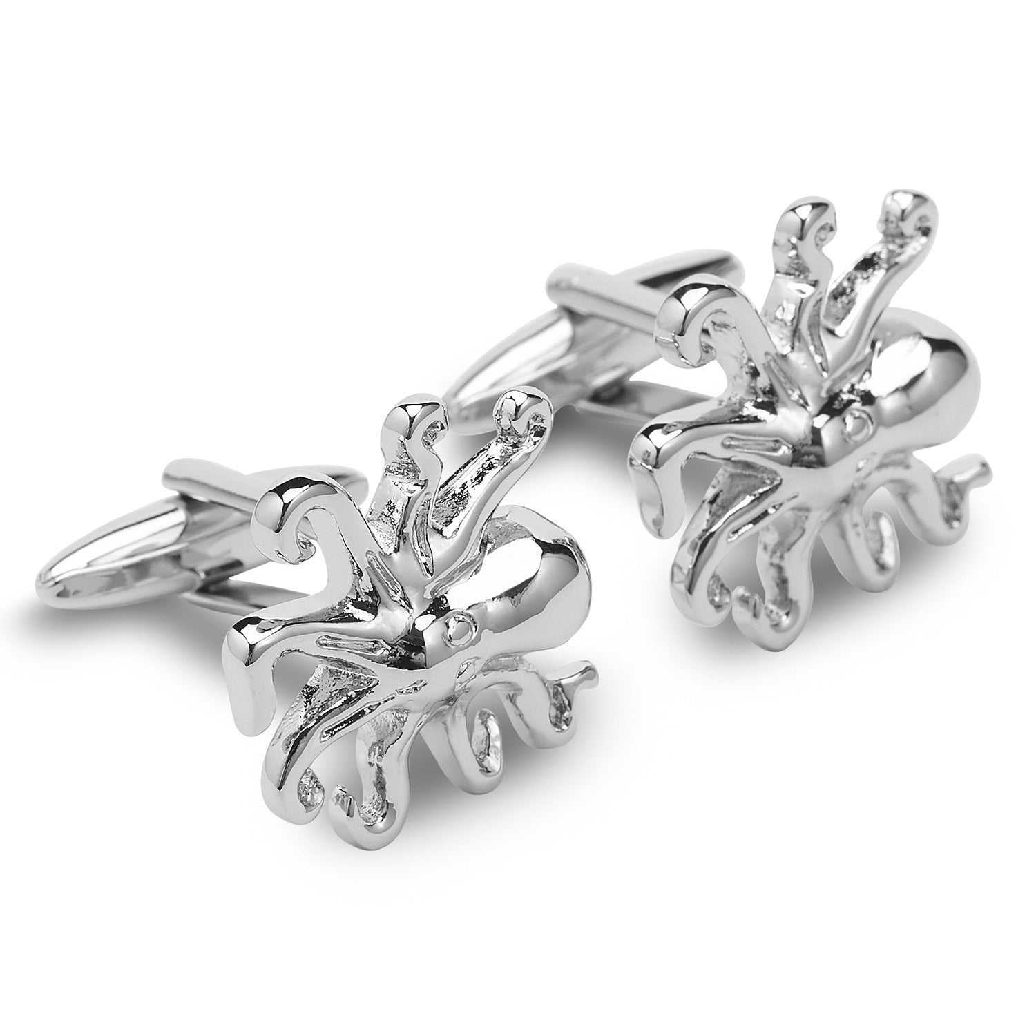 Silver Ghost Octopus Cufflinks