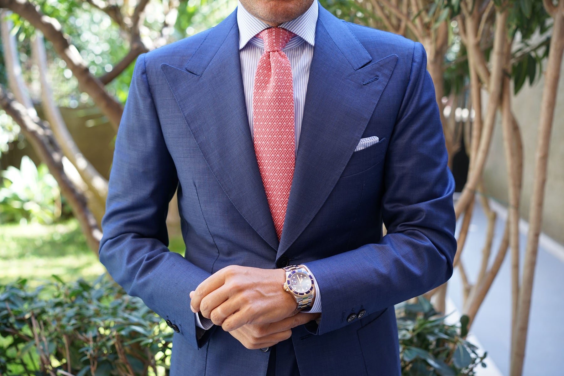 Vega Pink Knitted Tie