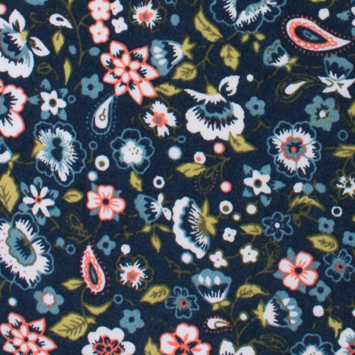 Fabric Swatch (Y273) - Mediterranean Midnight Blue Floral