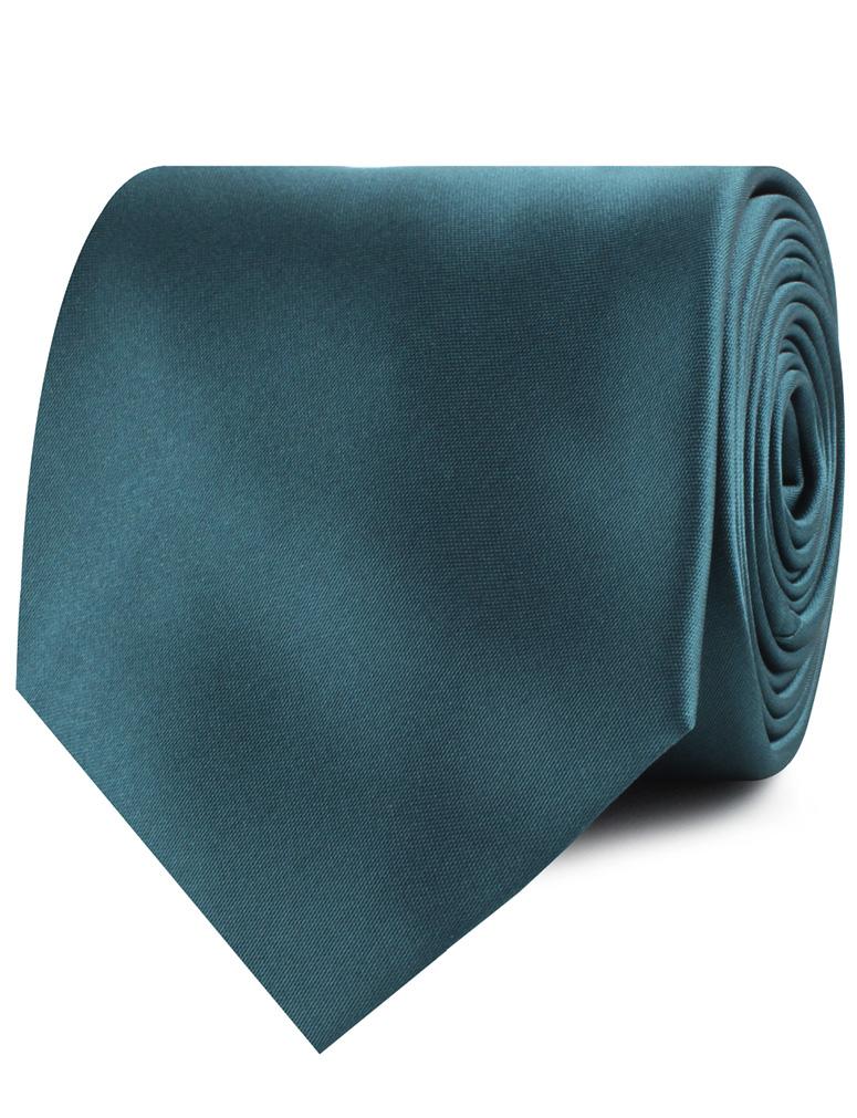 Deep Jade Satin Necktie