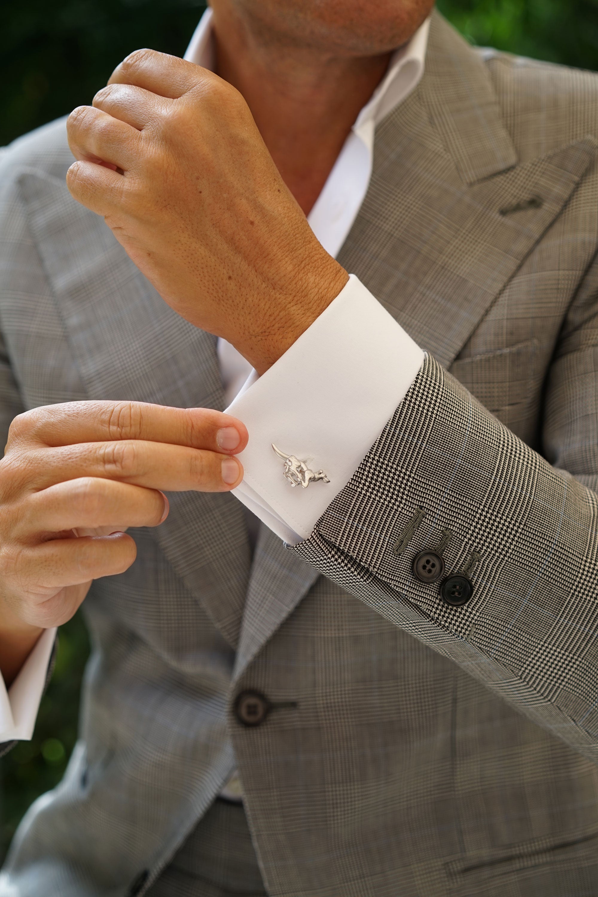 Silver Racing Hound Cufflinks