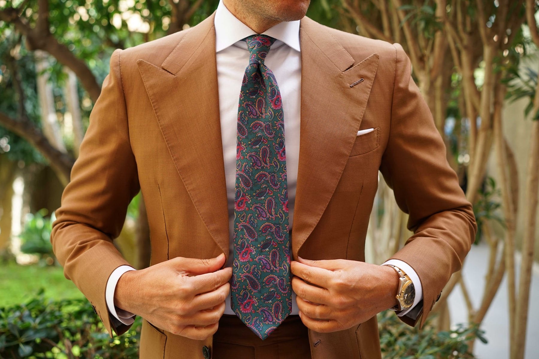 Hunter Green Isfahan Paisley Necktie