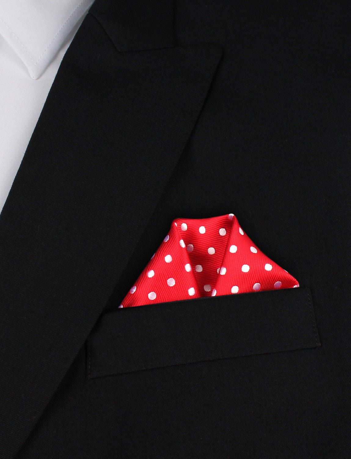 Royal Red Polka Dots Pocket Square