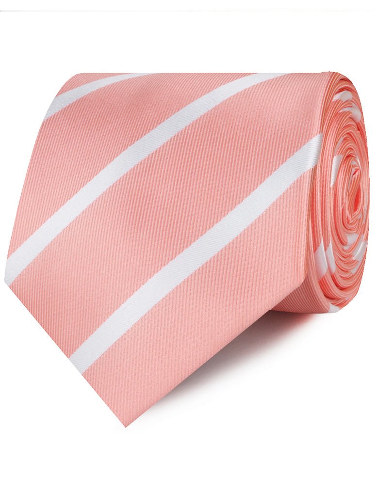 Peach Striped Necktie