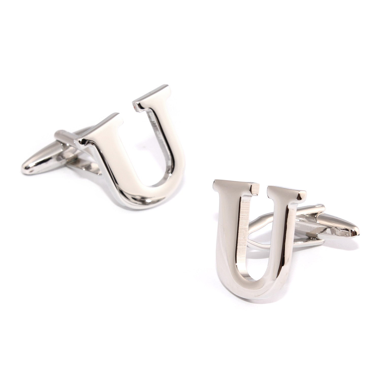 Letter U Silver Cufflinks