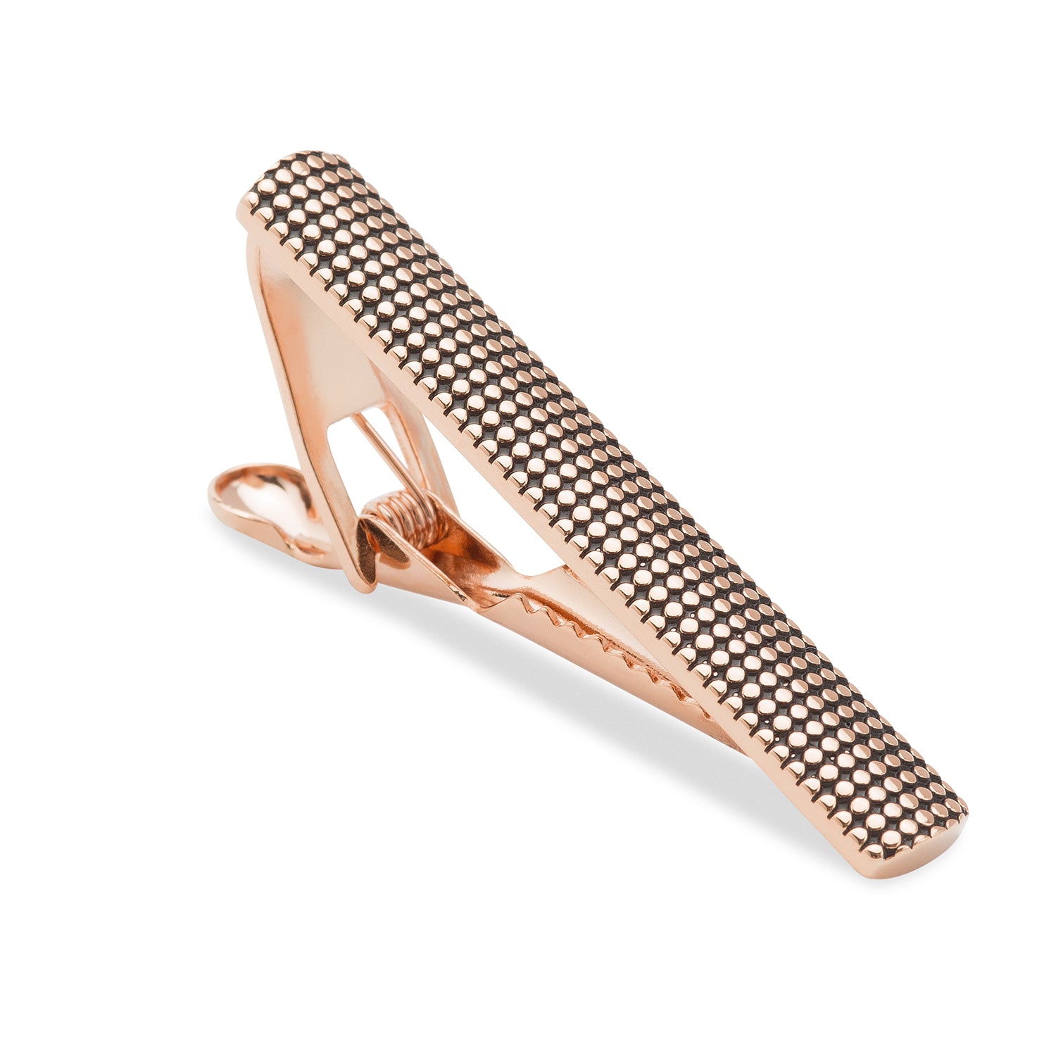 Rose Gold Stippled Tie Bar