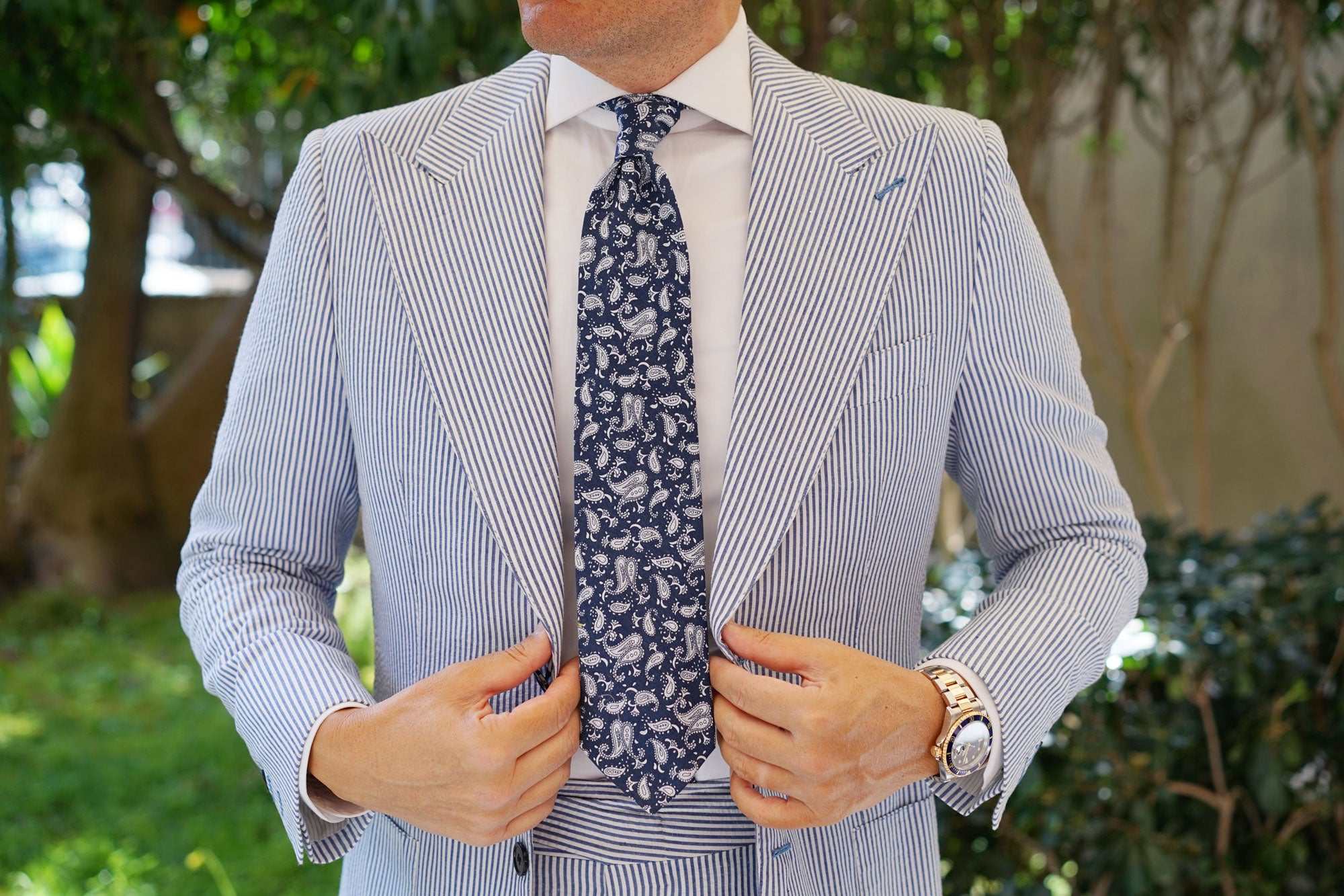 Moroccan Blue Paisley Necktie