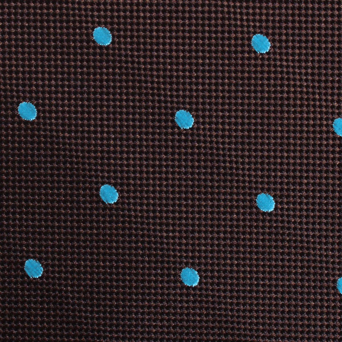 Brown on Blue Polkadot Kids Diamond Bow Tie