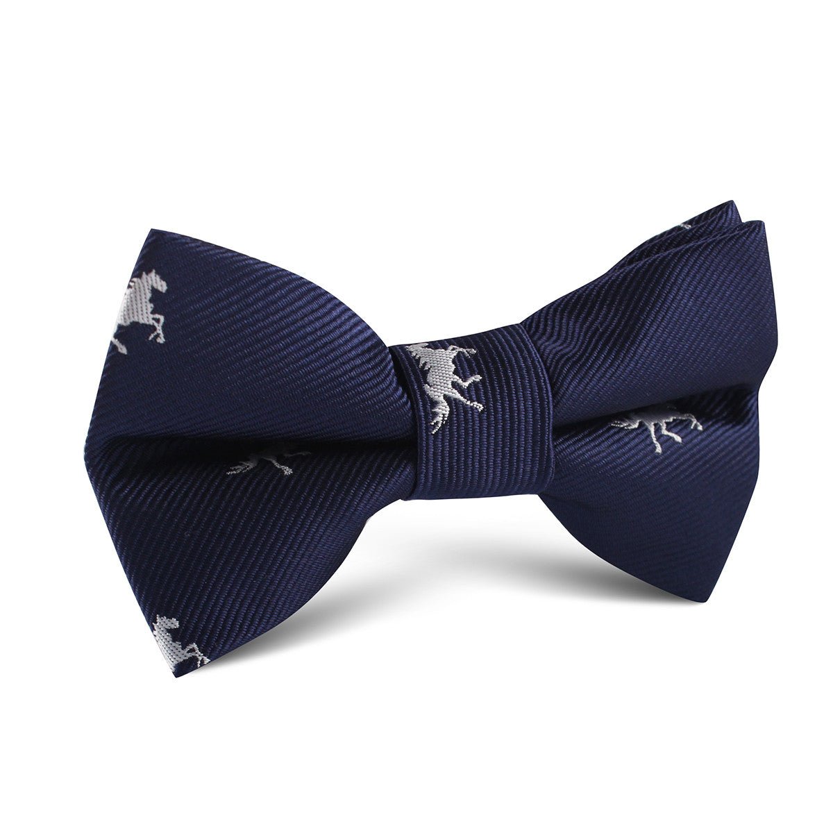 Navy Blue Race Horse Kids Bow Tie