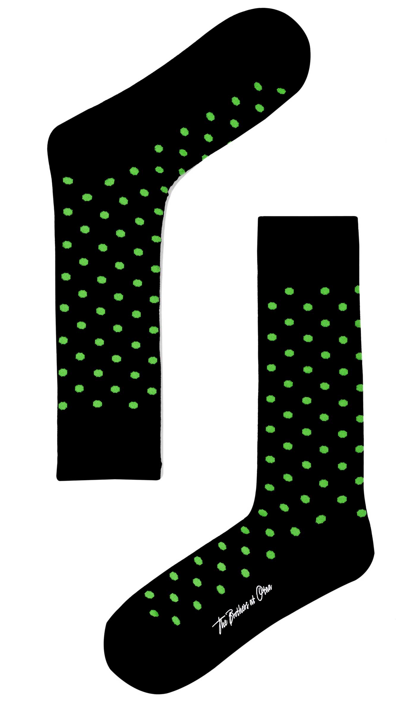 Bond Black Green Dot Socks