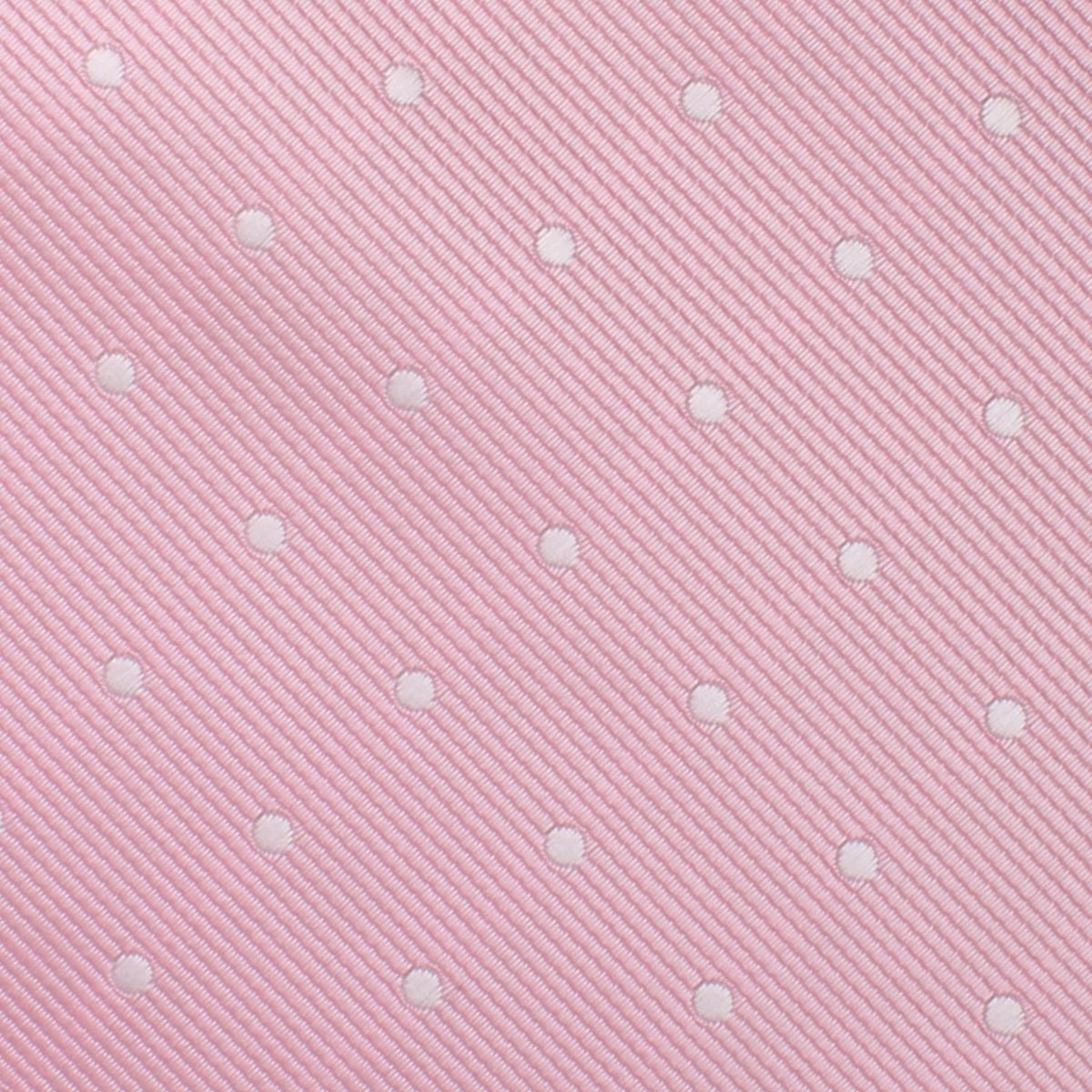 Soft Pink Polka Dots Self Bow Tie