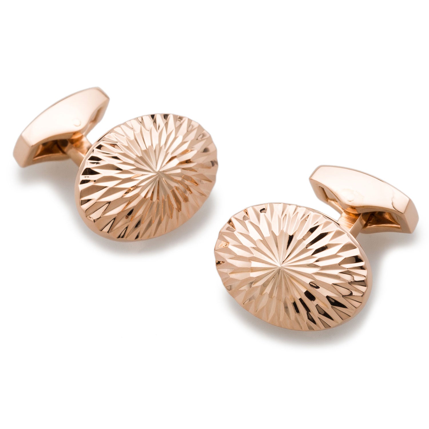 James Watt Rose Gold Cufflinks