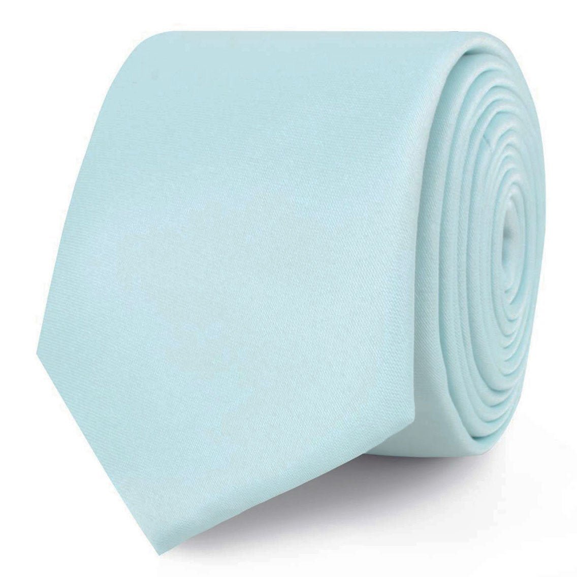 Powder Blue Satin Skinny Tie