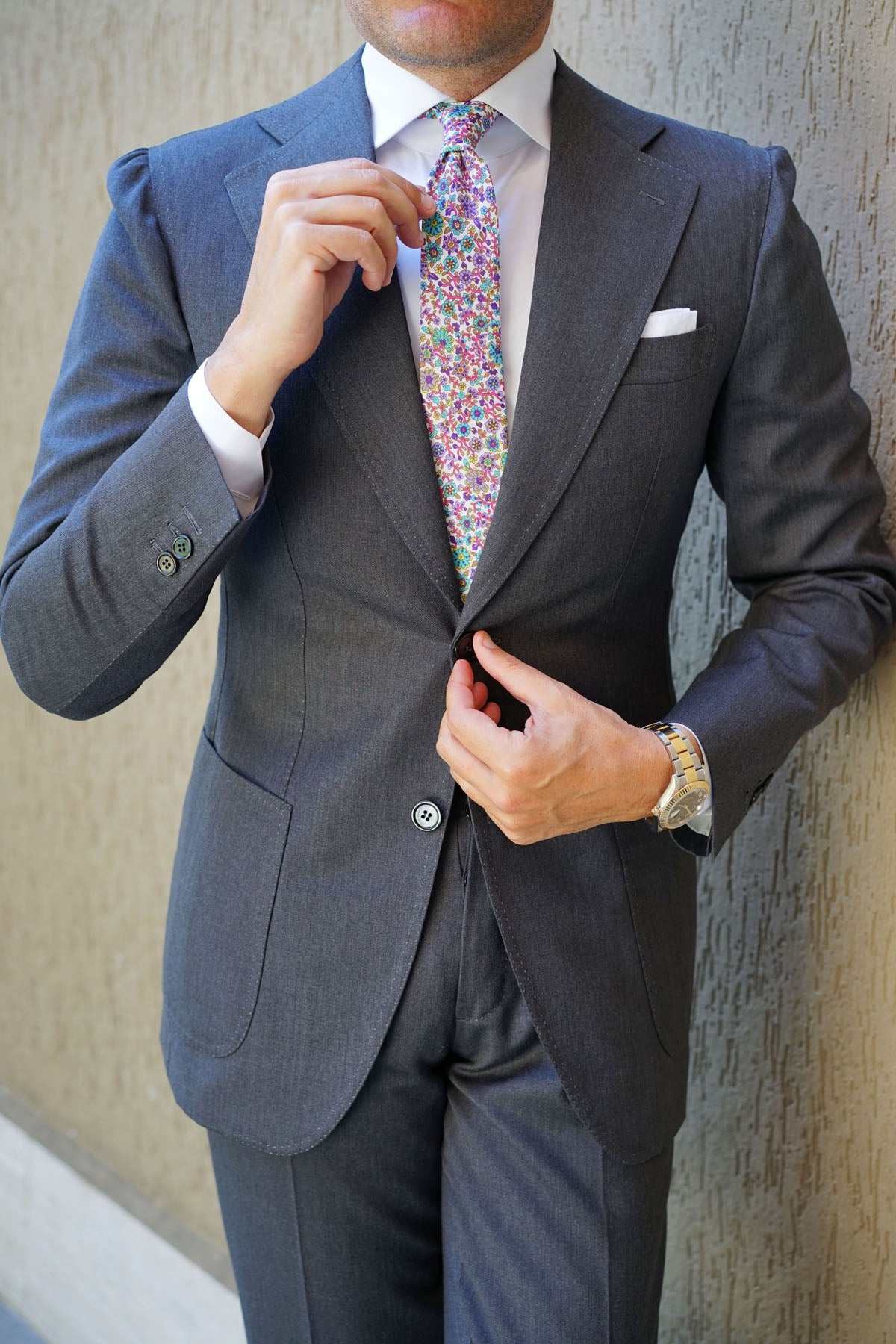 Sant Apollinare Floral Skinny Tie